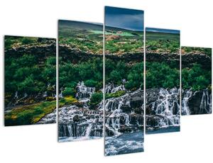 Tablou cu cascade în natură (150x105 cm)