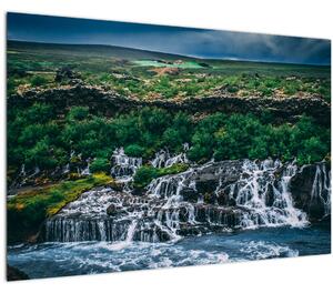 Tablou cu cascade în natură (90x60 cm)