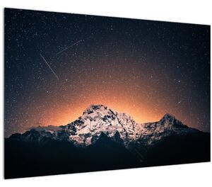 Tablou cu cerul nocturn și munți (90x60 cm)