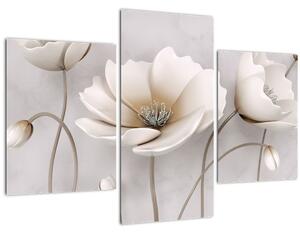 Tablou cu florile albe (90x60 cm)