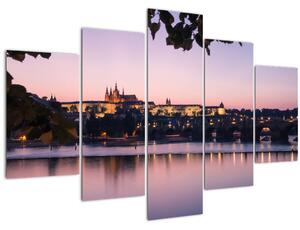 Tablou cu palatul din Praga și Vltava (150x105 cm)
