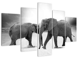 Tablou cu elefanți (150x105 cm)