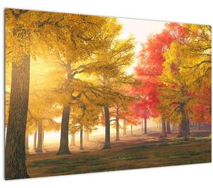 Tablou cu copaci toamna (90x60 cm)