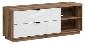 Comoda TV FORN, nuc/alb lucios, PAL melaminat, 156x43x61 cm