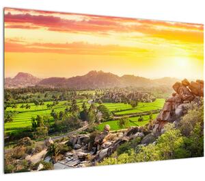 Tablou cu valea Hampi în India (90x60 cm)