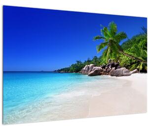 Tablou cu plaja pe insula Praslin (90x60 cm)