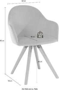 Set 2 scaune LOTOS gri 62/59/85 cm