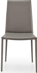 Set 2 scaune Boheme CB/1257 gri piele naturala 48/52/90 cm