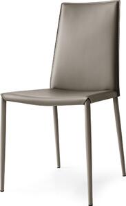 Set 2 scaune Boheme CB/1257 gri piele naturala 48/52/90 cm