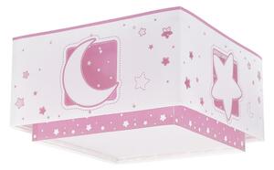 Plafonieră pentru copii MOONLIGHT 2xE27/60W/230V roz Dalber 63236S