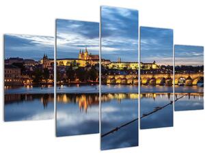 Tablou cu palatul din Praga și podul lui Carol (150x105 cm)