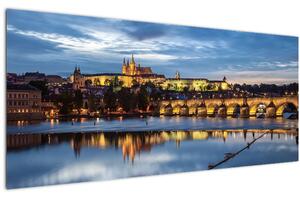 Tablou cu palatul din Praga și podul lui Carol (120x50 cm)