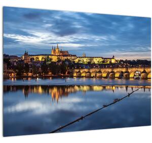 Tablou cu palatul din Praga și podul lui Carol (70x50 cm)