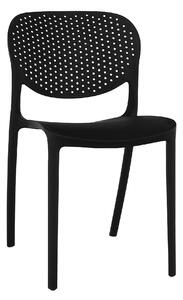 Scaun FEDRA NEW, negru, plastic, 46x53x81.5 cm