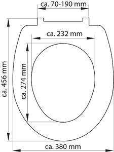 Capac WC Mit alb 38/45,6 cm