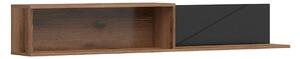 Polita FORN, nuc/negru mat, PAL melaminat, 156x22x25 cm