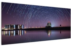 Tablou cu cerul nocturn și stele (120x50 cm)