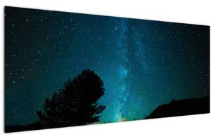 Tablou cu cerul nocturn și stele (120x50 cm)