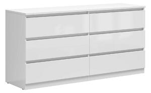 Comoda TETRIX, alb lucios, PAL, 150x45x76 cm
