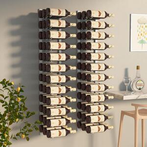 philosopher Diversity Crush Suport sticle de vin montat pe perete, 36 sticle, alb, fier | FAVI.ro