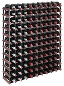 Suport sticle de vin, 120 sticle, maro, lemn masiv de pin