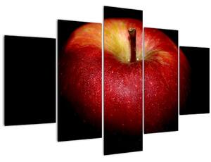 Tablou cu măr pe fundal negru (150x105 cm)