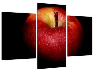 Tablou cu măr pe fundal negru (90x60 cm)