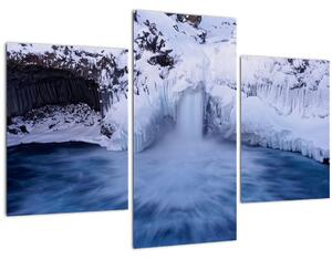 Tablou cu cascadele iarna (90x60 cm)