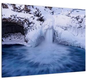 Tablou cu cascadele iarna (70x50 cm)
