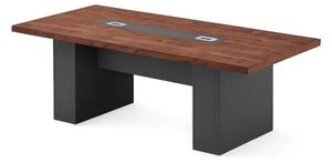 Masa de conferinta Imperium, PAL Melaminat E1 - 2000 x 1000 x 750 mm, 110-30- lemn natural și gri antracit