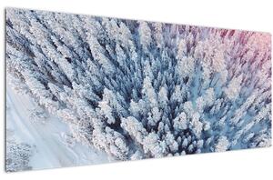 Tablou cu copaci înzăpeziți (120x50 cm)