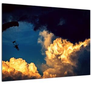 Tablou cu parașutiști în ceruri (70x50 cm)