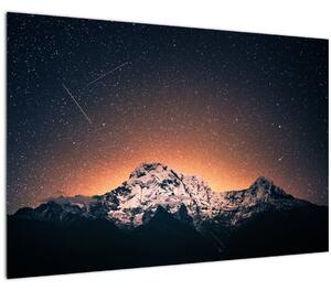 Tablou cu cerul nocturn cu munți (90x60 cm)