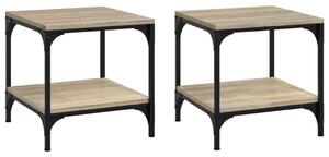 Mese laterale 2 buc. stejar sonoma 40x40x40 cm lemn prelucrat