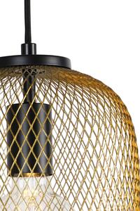 Lampă suspendată Art Deco aurie 45 cm 3 lumini - Bliss Mesh