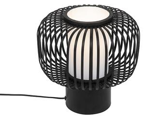 Lampă de masă modernă neagră cu bambus - Bambuk