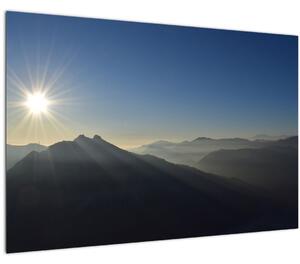 Tablou - Deasupra vârfurilor de munți (90x60 cm)