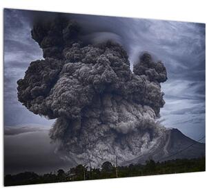 Tablou pe sticlă - Erupție vulcanică (70x50 cm)