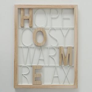 Deco White Home Acronym 38/2/50 cm