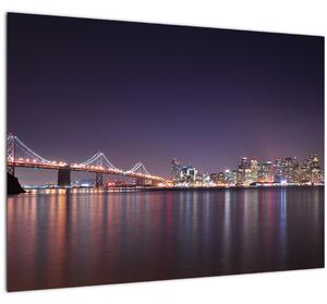 Tablou pe sticlă cu privirea spre San Francisco, California (70x50 cm)