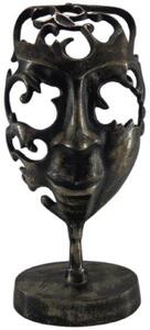 Deco Mask argintie 17,5x11x37,5cm