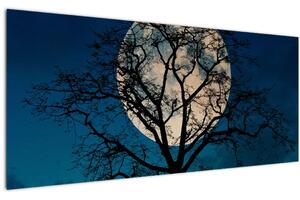 Tablou copacului cu lună plină (120x50 cm)