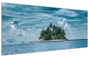Tablou insula în mare (120x50 cm)
