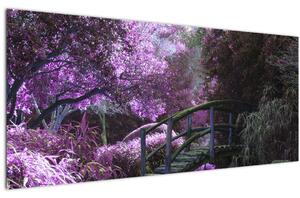 Tablou -cu grădina violetă (120x50 cm)