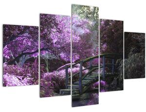 Tablou -cu grădina violetă (150x105 cm)