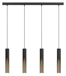 Lustră LED pe cablu Eglo 901733 BARBOTTO 4xGU10/4,5W/230V 3000K negru/maro