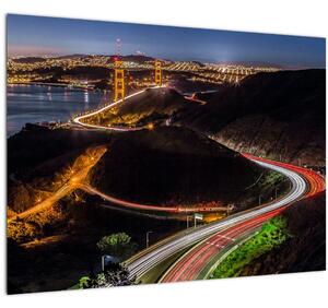 Tablou pe sticlă - Golden Gate Bridge (70x50 cm)