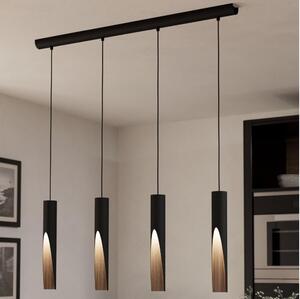 Lustră LED pe cablu Eglo 901733 BARBOTTO 4xGU10/4,5W/230V 3000K negru/maro