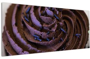 Tablou - Cupcake din ciocolată (120x50 cm)
