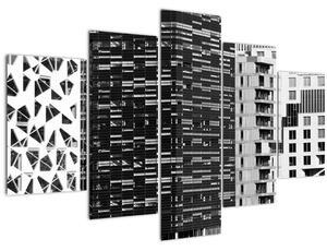 Tablou cu arhitectura alb neagră (150x105 cm)